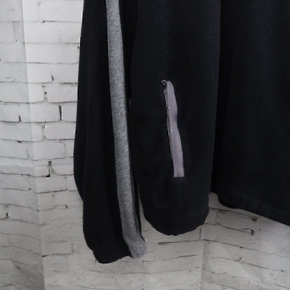 OUTDOOR URBAN TERRAIN BLACK & GREY FLEECE 1/4 ZIP PULLOVER JACKET SIZE LARGE - Picture 5 of 9
